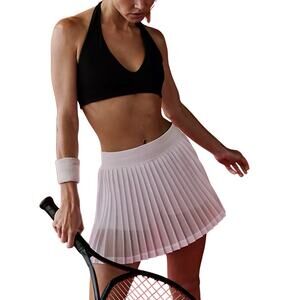 Free People Movement Size M/L White Rally Ruffle Skirt Activewear Preppy Skort